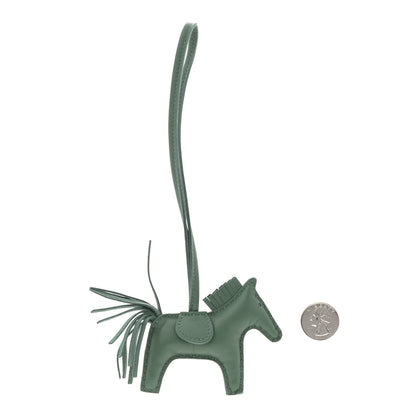 Hermes Milo Lambskin Grigri Rodeo Horse Bag Charm PM Vert Cypress 2 of 4