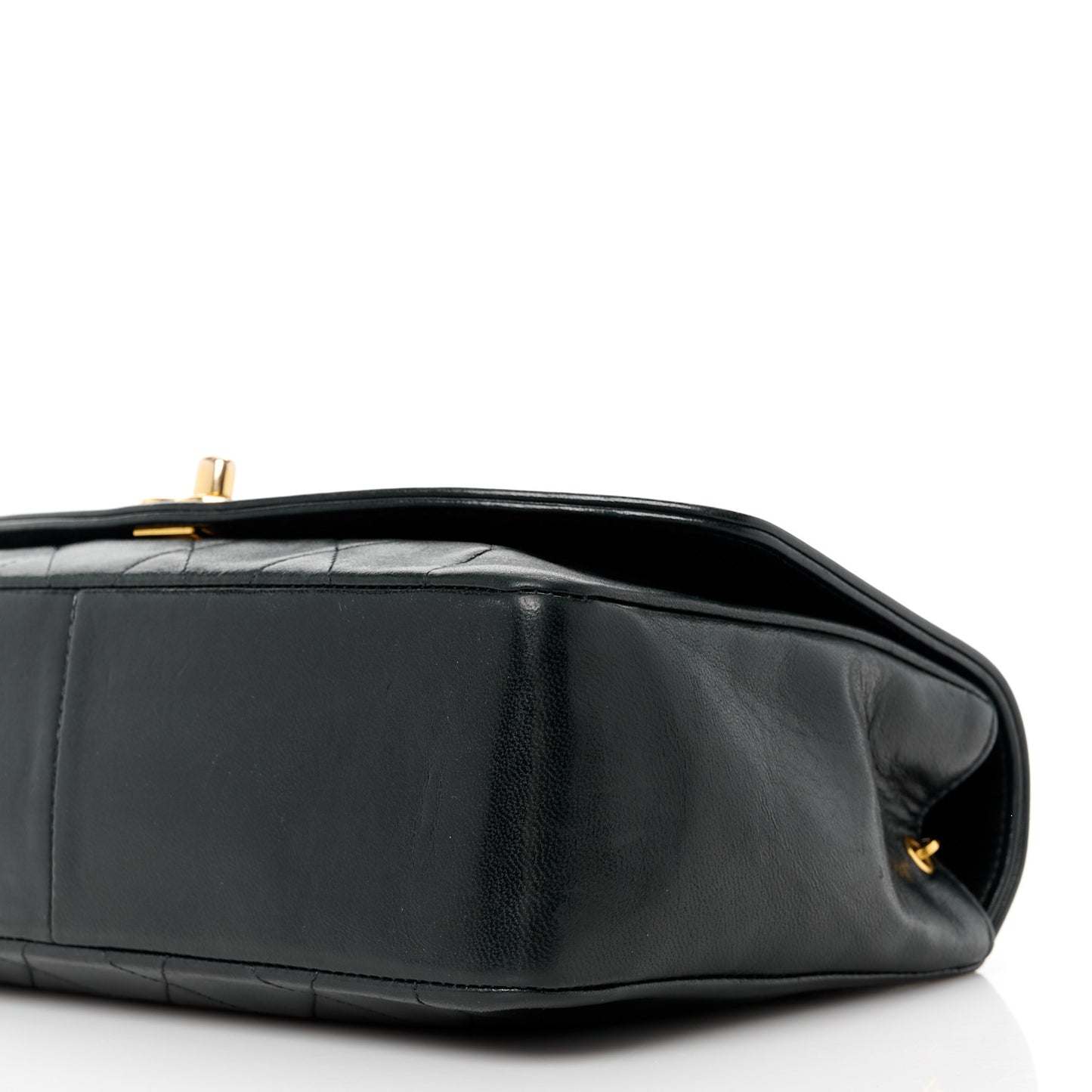 Lambskin Quilted Medium Single Flap Black