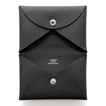 Hermes Chevre Mysore Calvi Card Case Black 5 of 9