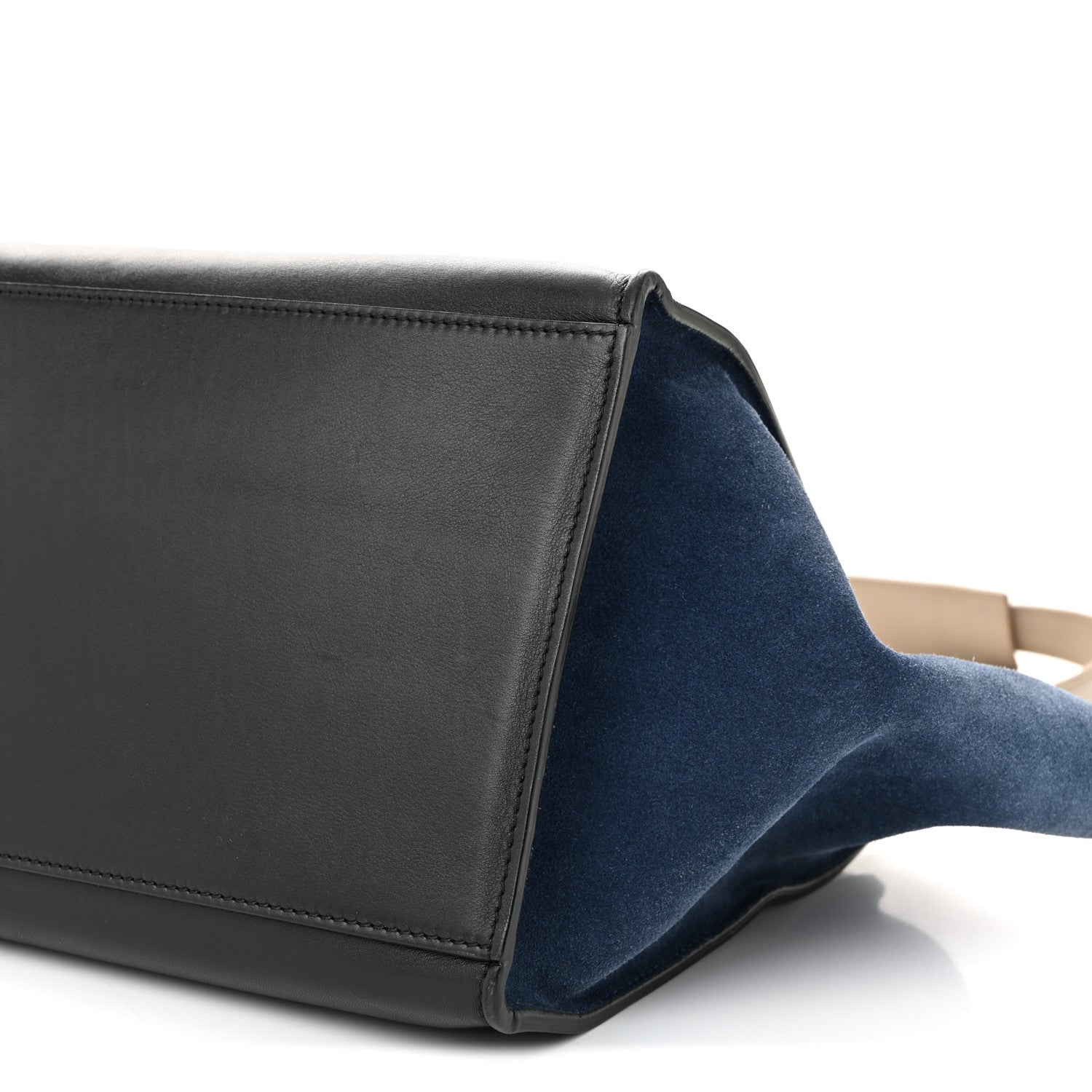 Celine Smooth Calfskin Nubuck Small Tri-Color Trapeze Taupe 10 of 10