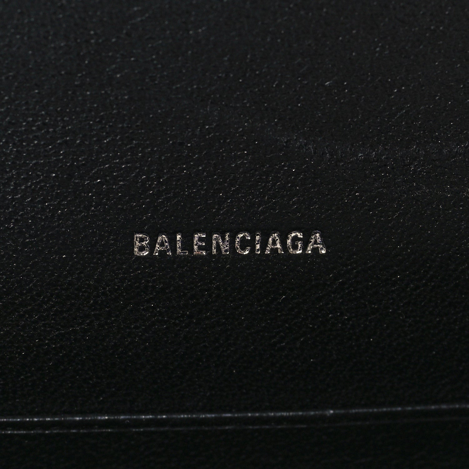 Balenciaga Metallic Grained Calfskin BB Phone Holder Wallet On Chain Silver 5 of 7