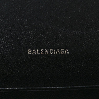 Balenciaga Metallic Grained Calfskin BB Phone Holder Wallet On Chain Silver 5 of 7