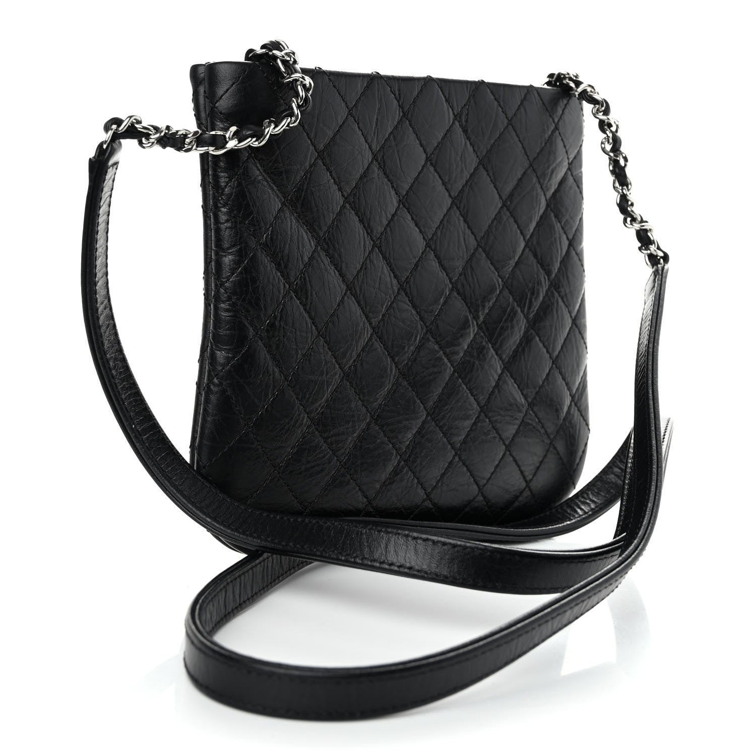 Chanel Aged Calfskin Quilted Crossbody Bag Black 3 of 9