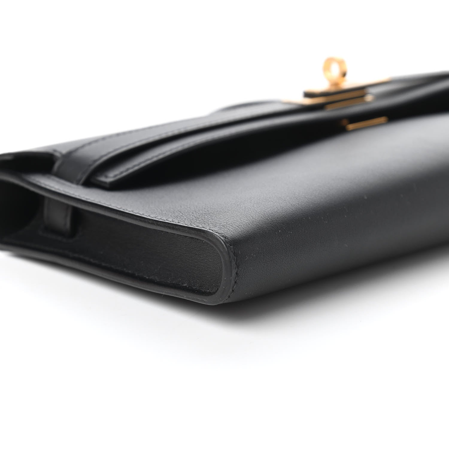 Hermes Swift Kelly Cut Clutch Pochette Black 6 of 11
