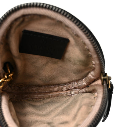 Gucci Calfskin Matelasse GG Marmont Round Coin Purse Black 5 of 8