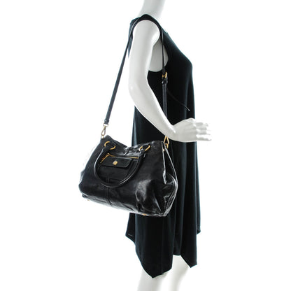 Prada Vitello Shine Shoulder Bag Zaffiro 2 of 8