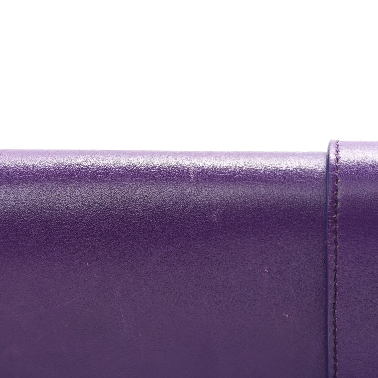 Saint Laurent Textured Calfskin Classic Y Ligne Clutch Purple 12 of 14