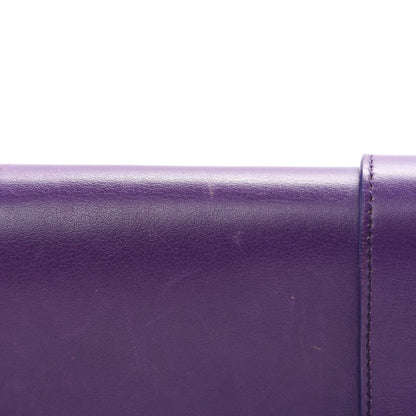 Saint Laurent Textured Calfskin Classic Y Ligne Clutch Purple 12 of 14