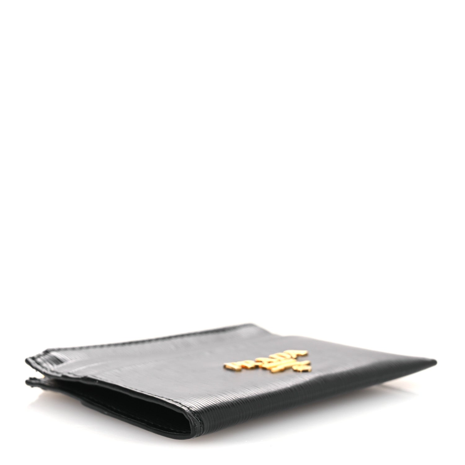 Prada Vitello Move Zip Top Card Holder Wallet Black 4 of 9