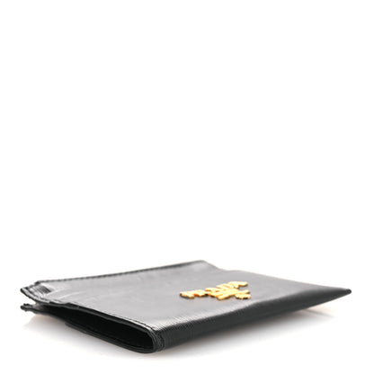 Prada Vitello Move Zip Top Card Holder Wallet Black 4 of 9