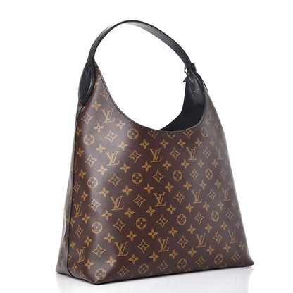 Louis Vuitton Monogram Flower Hobo Black 3 of 9