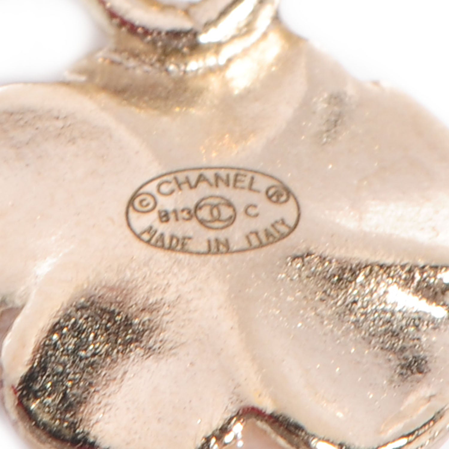 Chanel Enamel CC Camellia Earrings Gold Pink 4 of 5