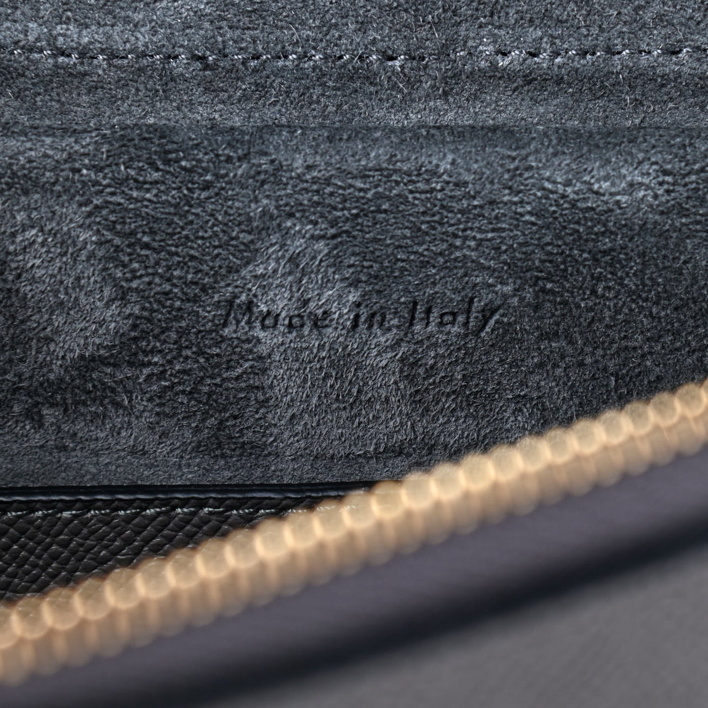 Grained Calfskin Micro Belt Bag Grey