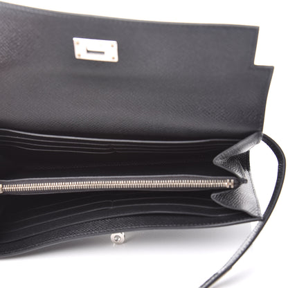 Hermes Epsom Kelly Longue Wallet Black 5 of 8