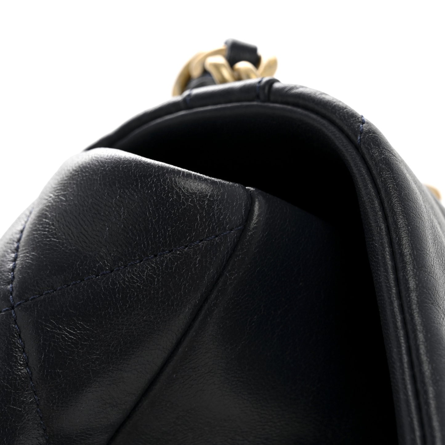 Lambskin Quilted Medium Chanel 19 Flap Navy Blue