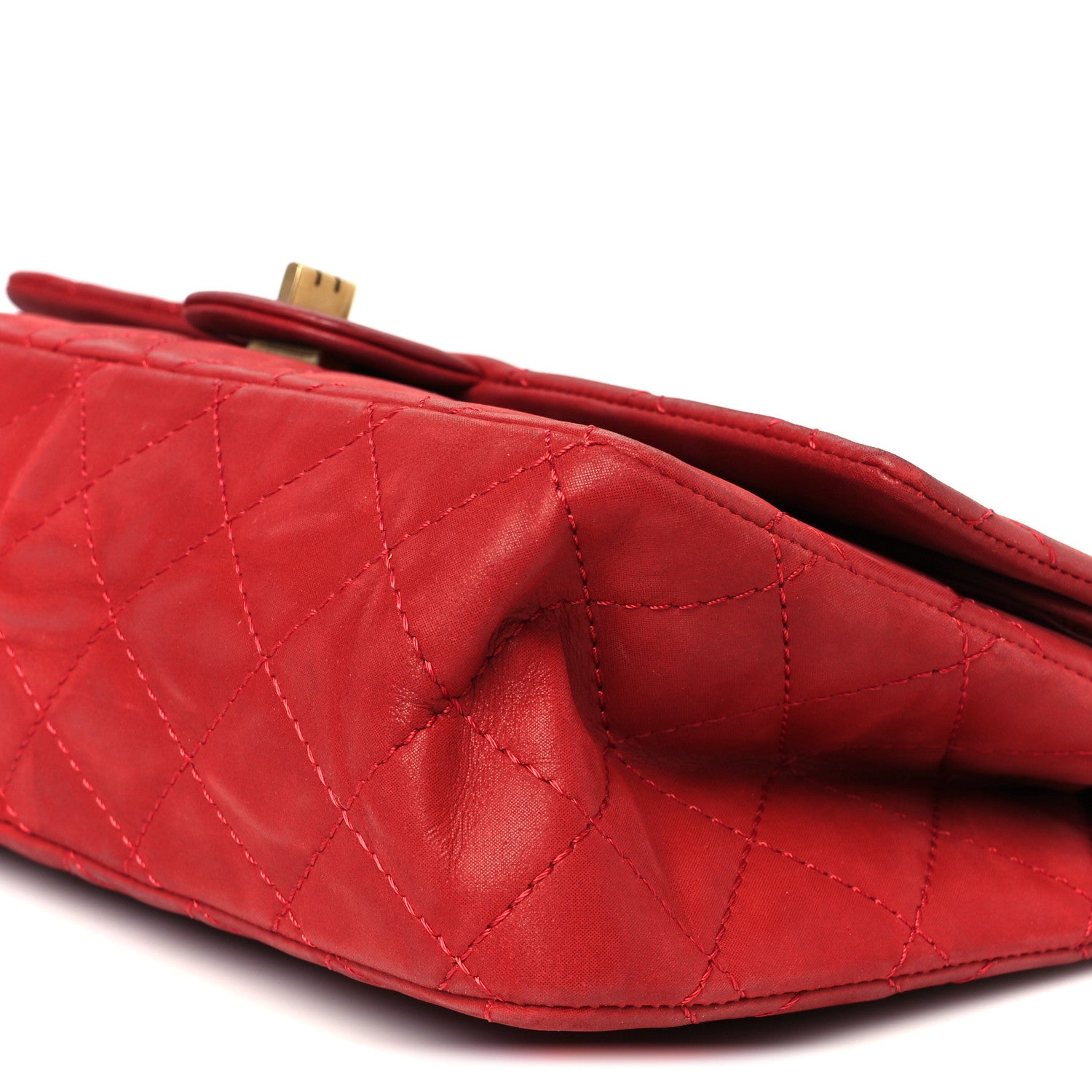 Chanel Iridescent Calfskin Quilted 2.55 Reissue 226 Flap Red 10 of 11