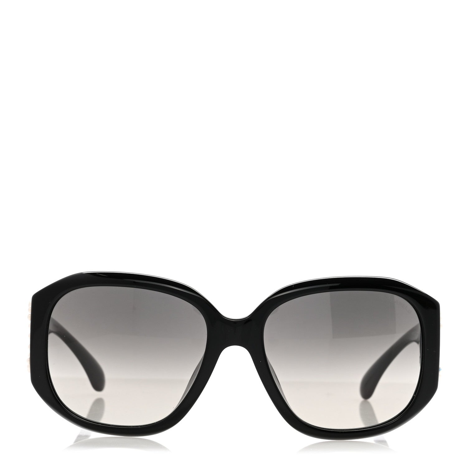 Chanel Acetate Pearl CC Square Sunglasses 71501-A Black 2 of 8