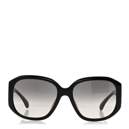 Chanel Acetate Pearl CC Square Sunglasses 71501-A Black 2 of 8