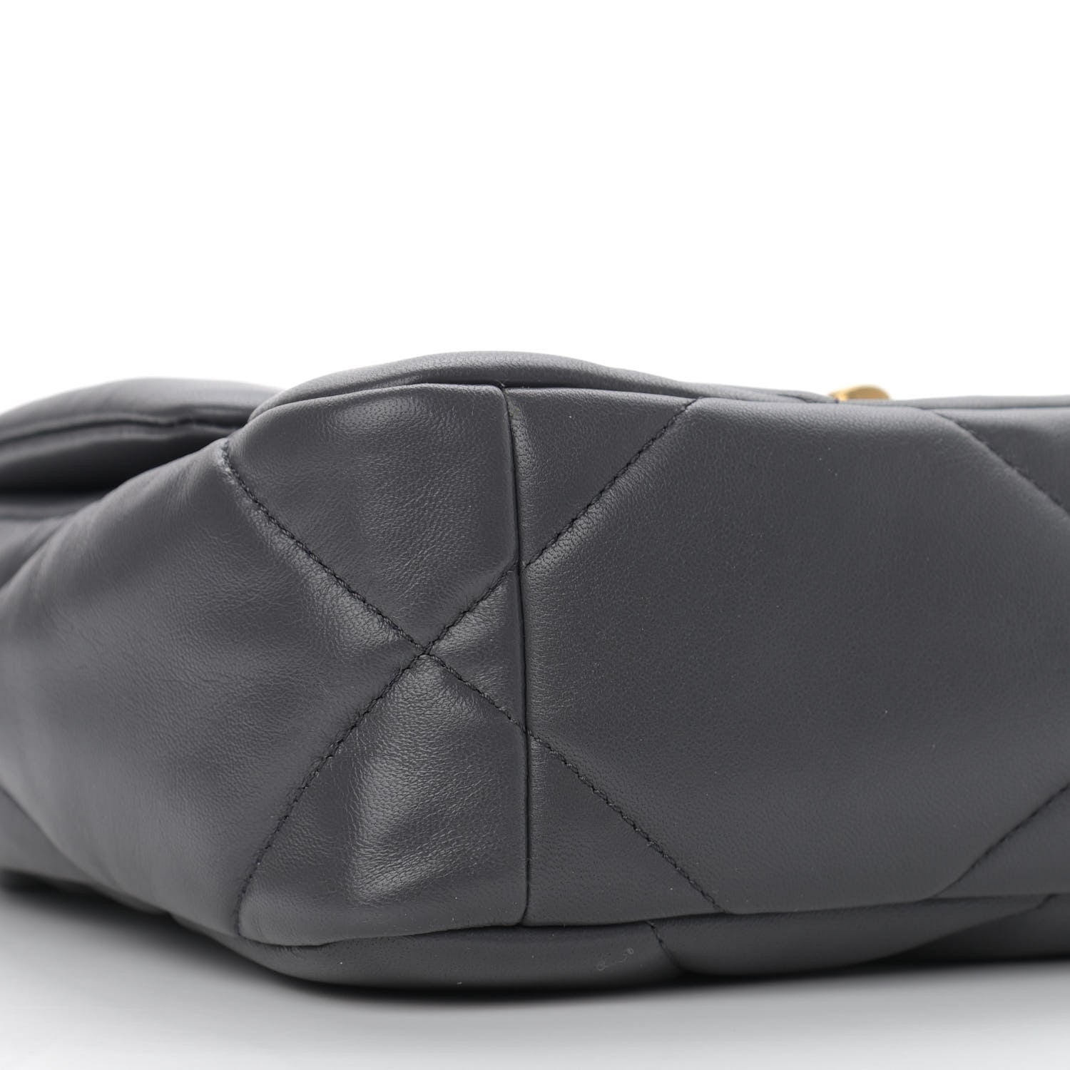Chanel Lambskin Quilted Medium Chanel 19 Flap Dark Grey 8 of 9