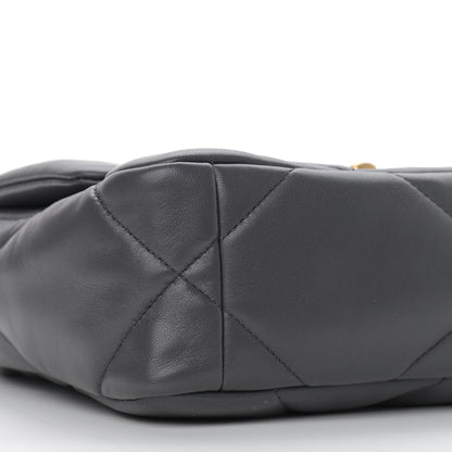 Chanel Lambskin Quilted Medium Chanel 19 Flap Dark Grey 8 of 9