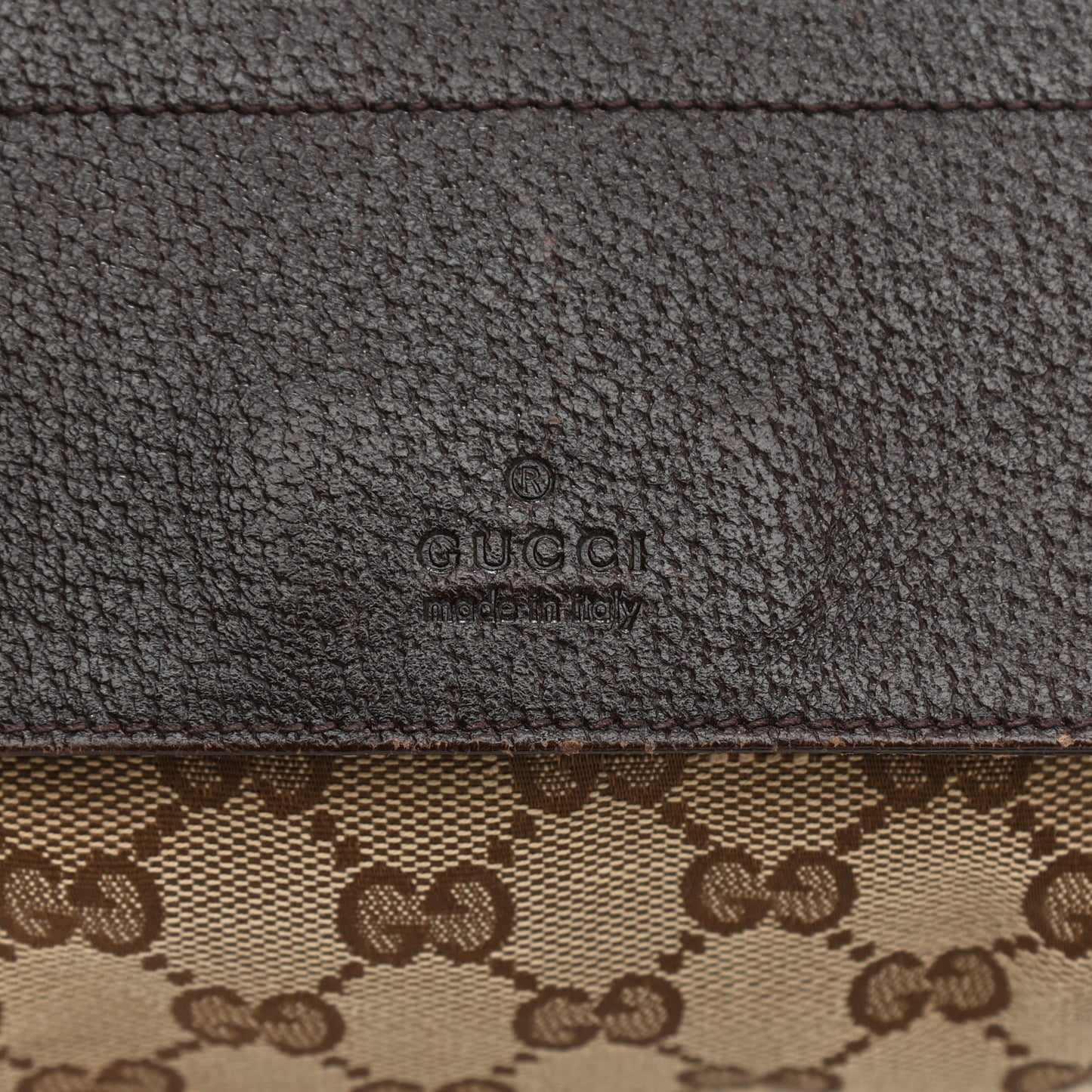 GG Monogram Double Pocket Belt Bag Dark Brown