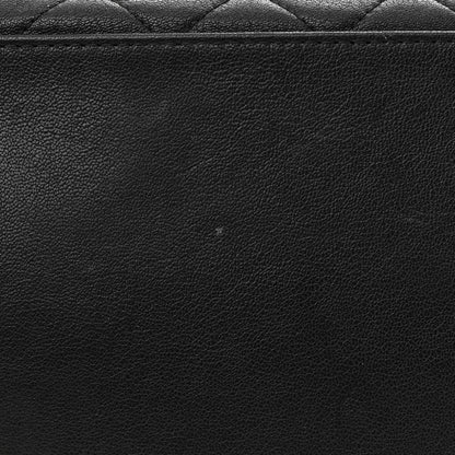 Chanel Shiny Sheepskin Quilted Large Trapezio Flap Black 12 of 20