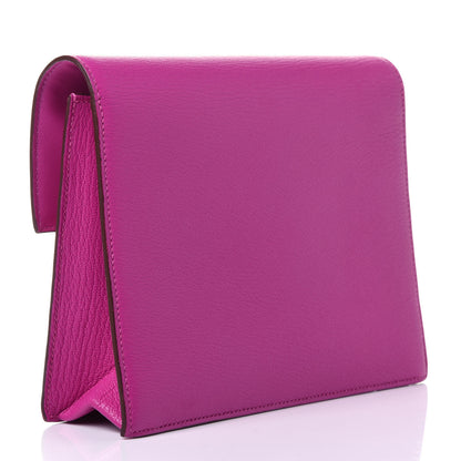 Hermes Chevre Mysore Verrou Clutch Magnolia 3 of 11