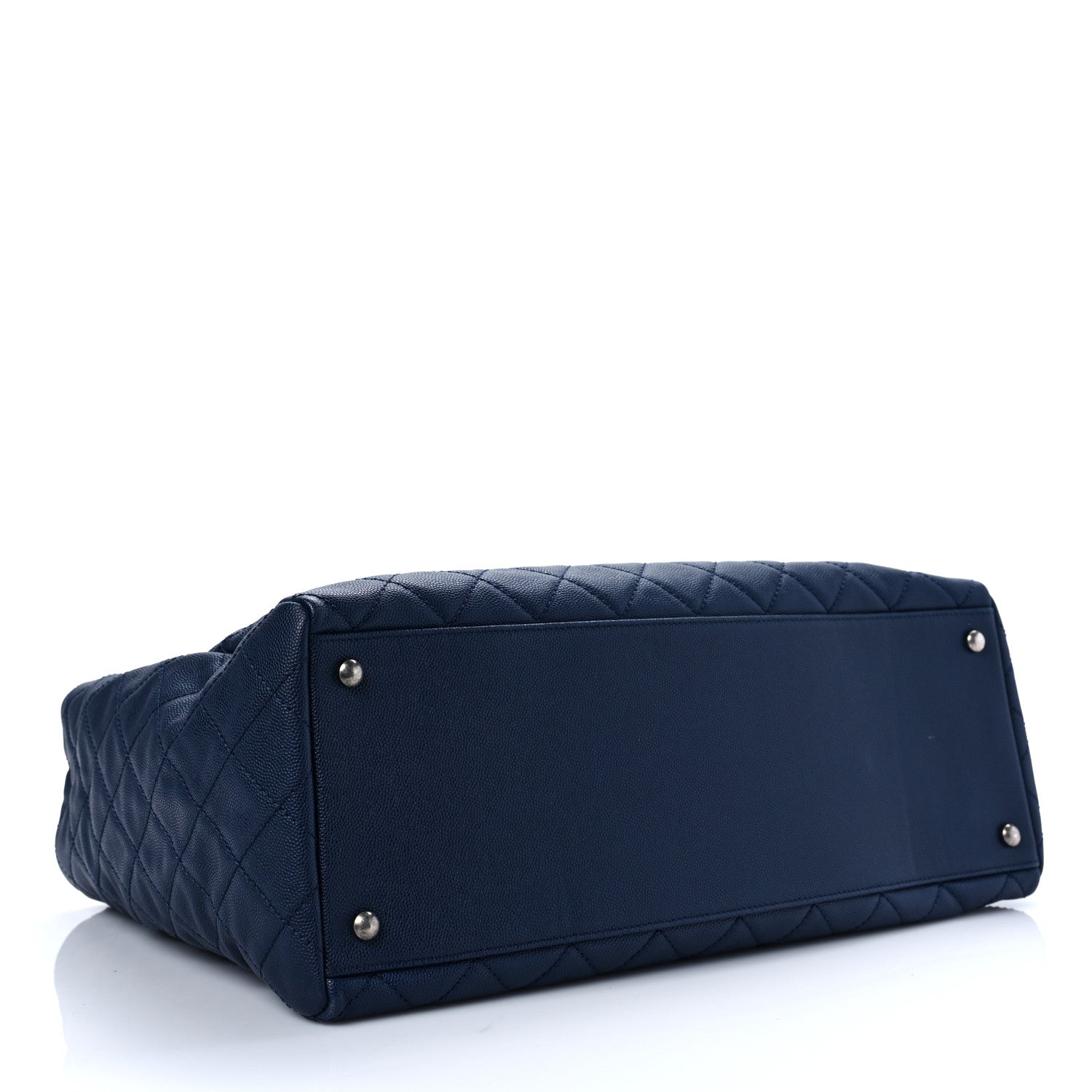 Chanel Caviar Quilted Large Coco Handle Shopping Tote Navy 5 of 10