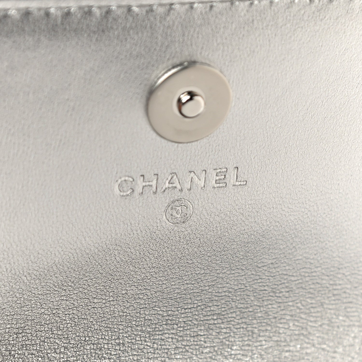 Chanel Gradient Metallic Lambskin Quilted Flap Chain Belt Bag Silver Purple 6 of 11