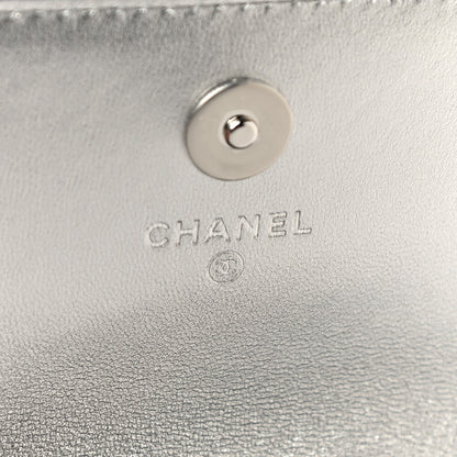 Chanel Gradient Metallic Lambskin Quilted Flap Chain Belt Bag Silver Purple 6 of 11