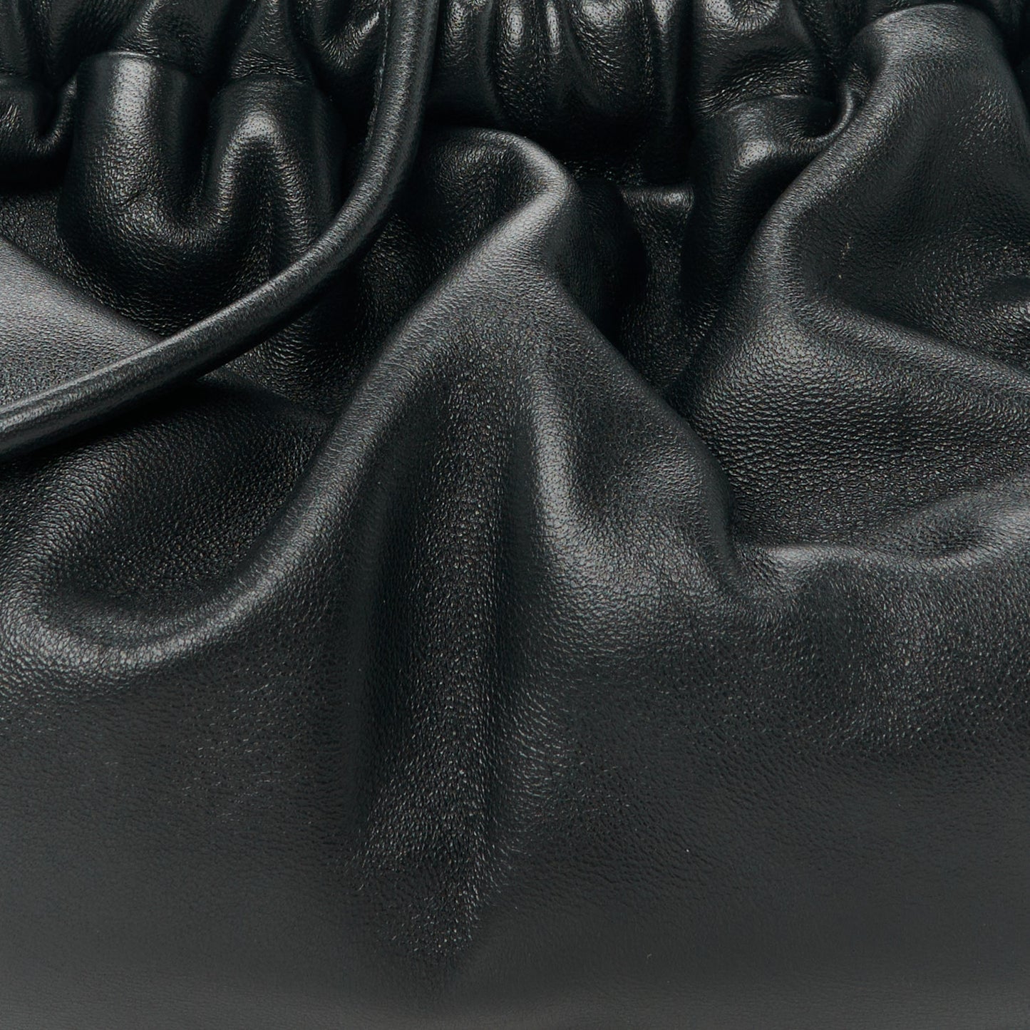 Lambskin Mini Cloud Clutch Black Flamma