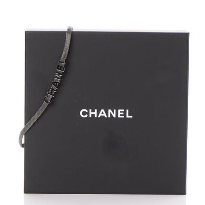Chanel Ruthenium Logo Choker Necklace 5 of 5