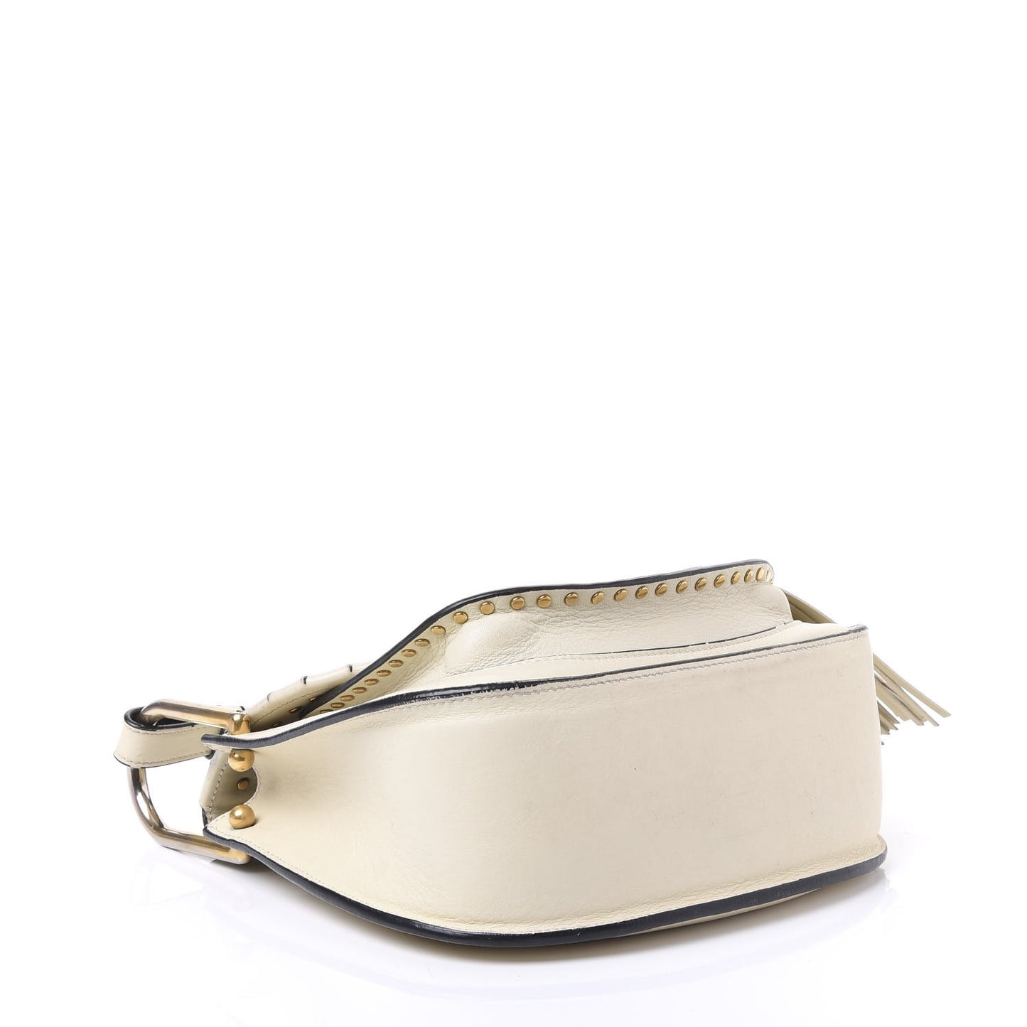 Calfskin Small Hudson Shoulder Bag Lace White