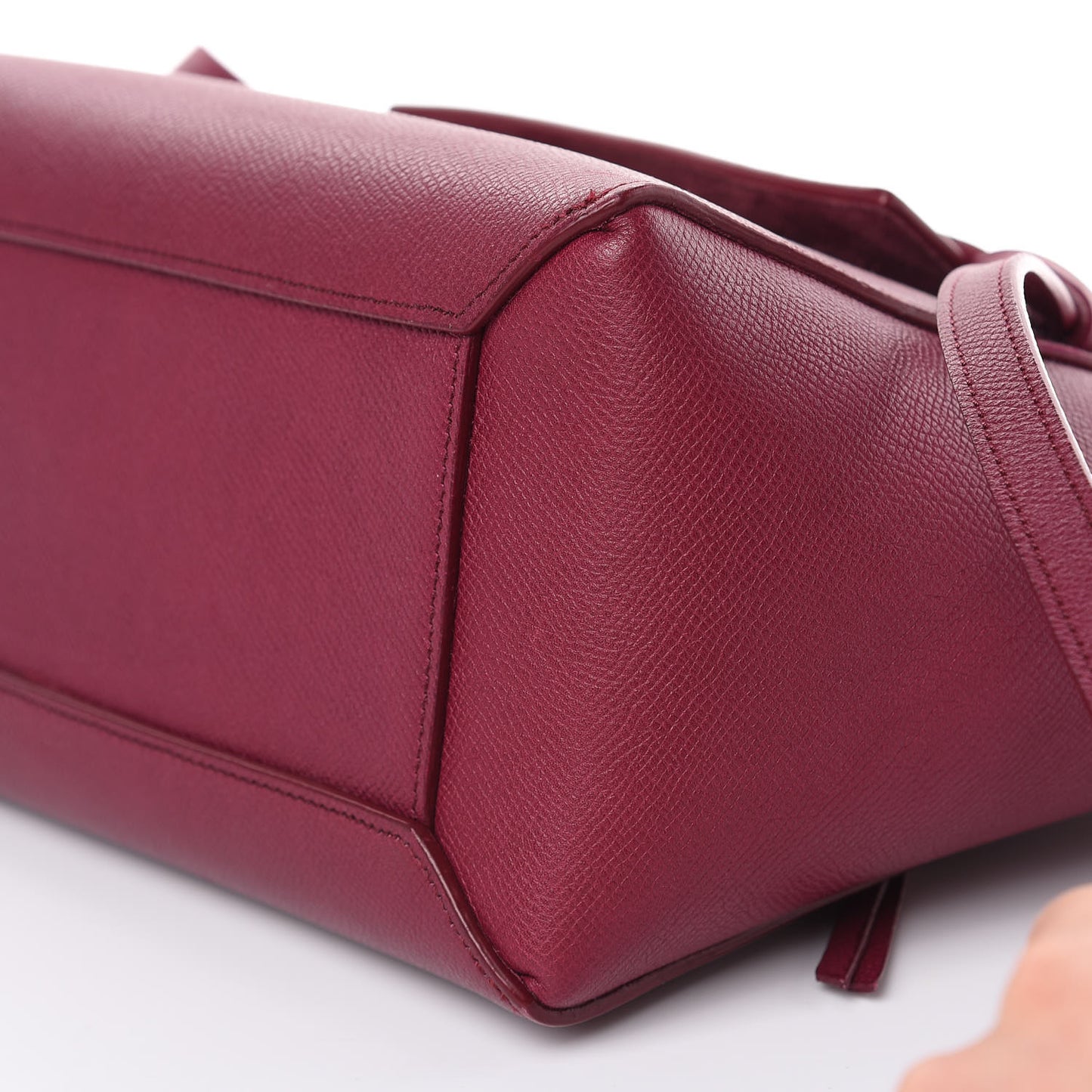 Grained Calfskin Micro Belt Bag Plum