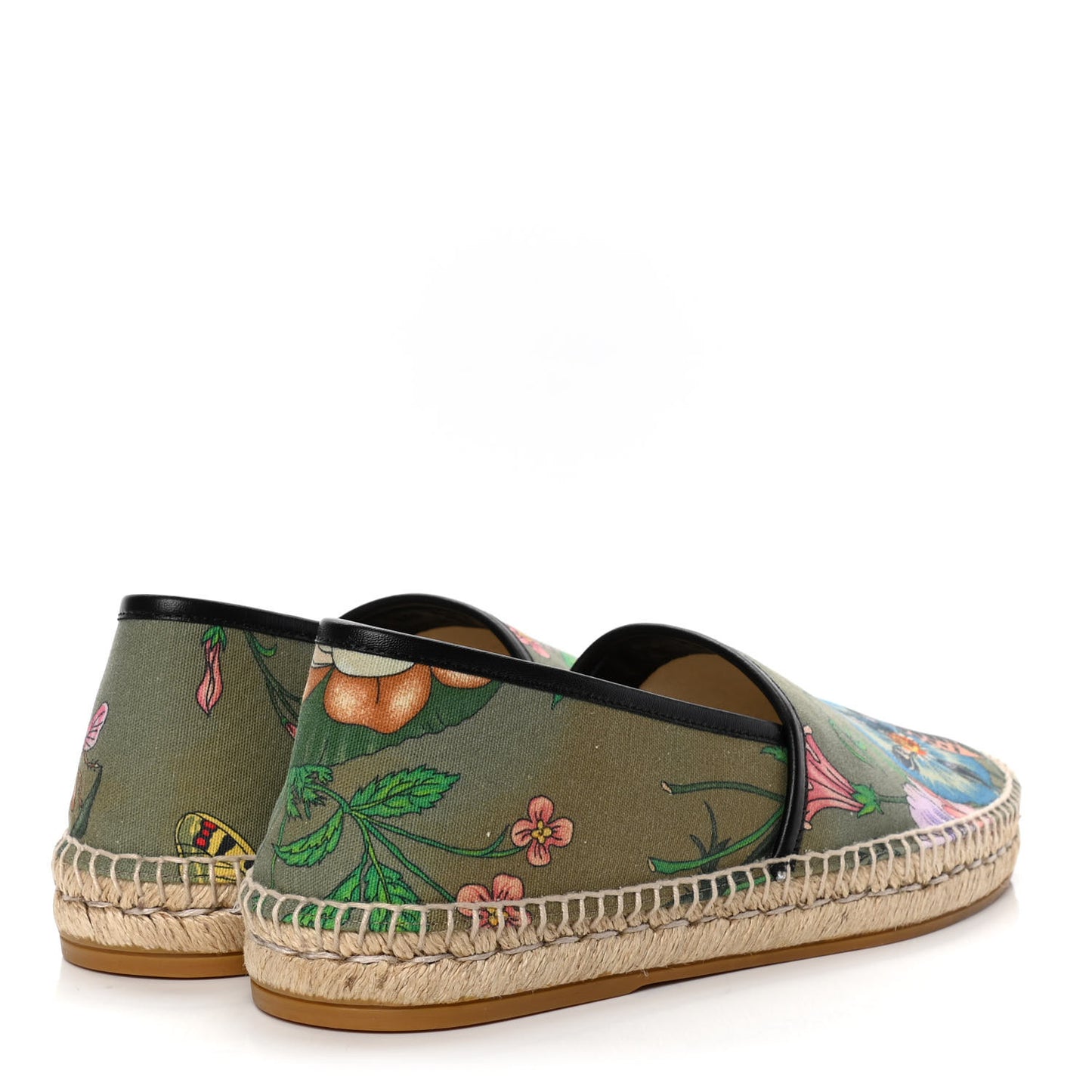 Canvas Flora Snake Print Mens Espadrilles 9.5 Militare Multicolor Black