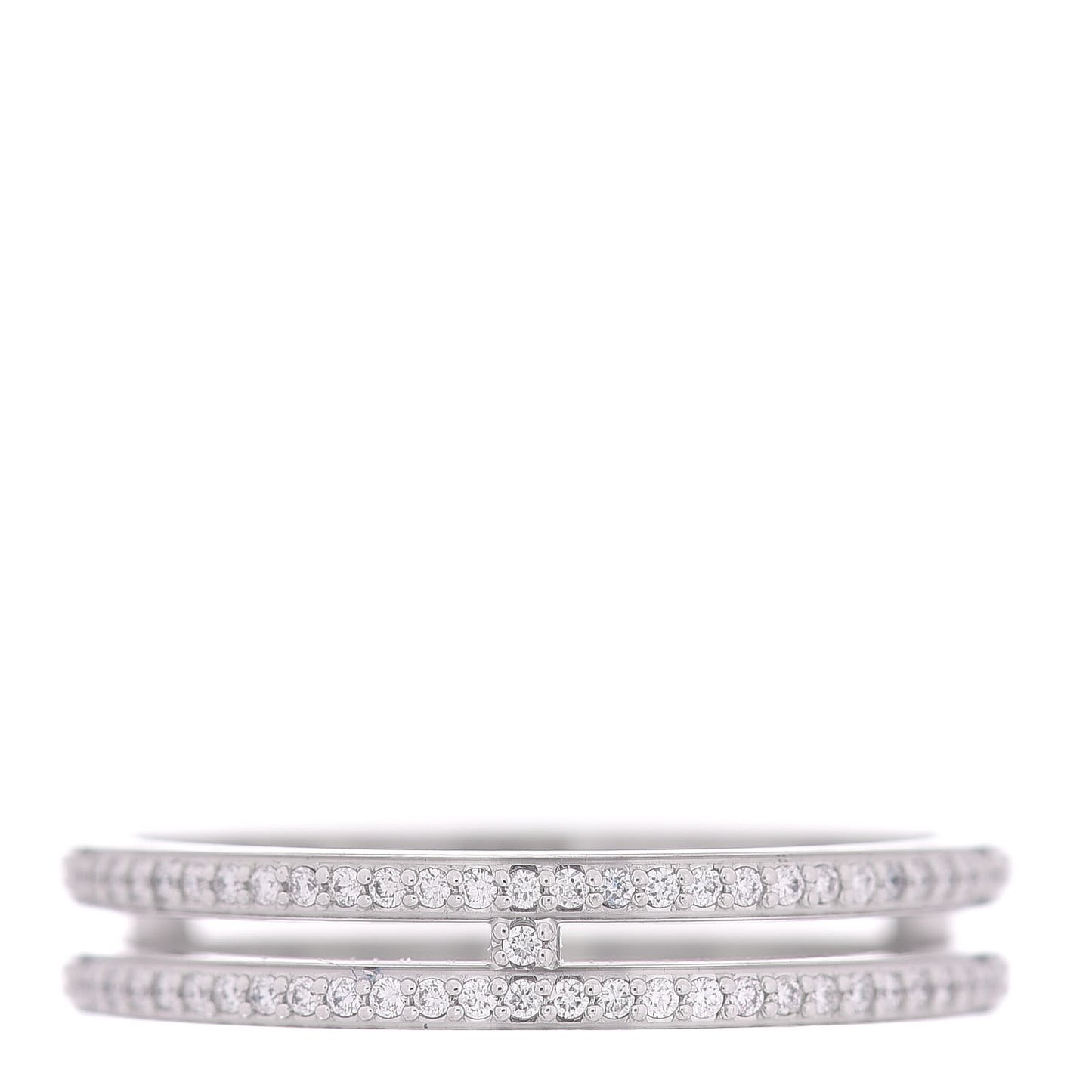 18K White Gold Diamond Ariane Wedding Band Ring 56 7.5