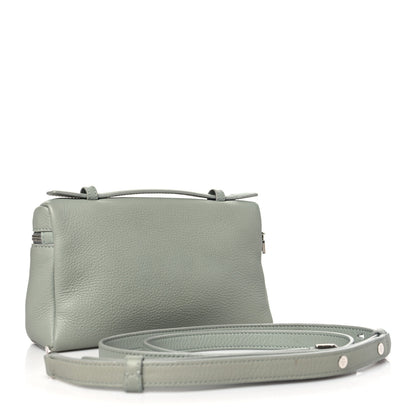 Loro Piana Grained Calfskin L19 Extra Pocket Pouch Eucalyptus 3 of 8