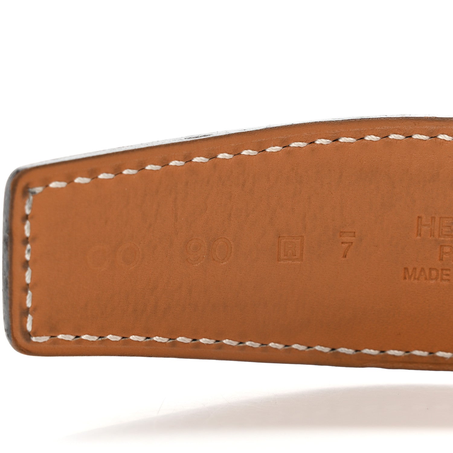 Hermes Box Chamonix 32mm Belt Strap 90 36 Black Gold 4 of 11