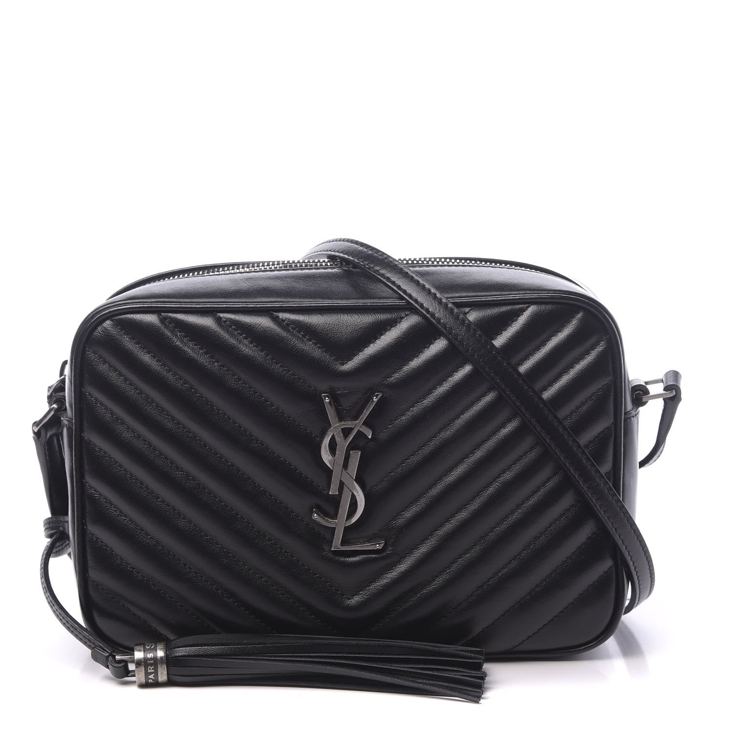 Saint Laurent Calfskin Matelasse Monogram Lou Camera Bag Black 1 of 9