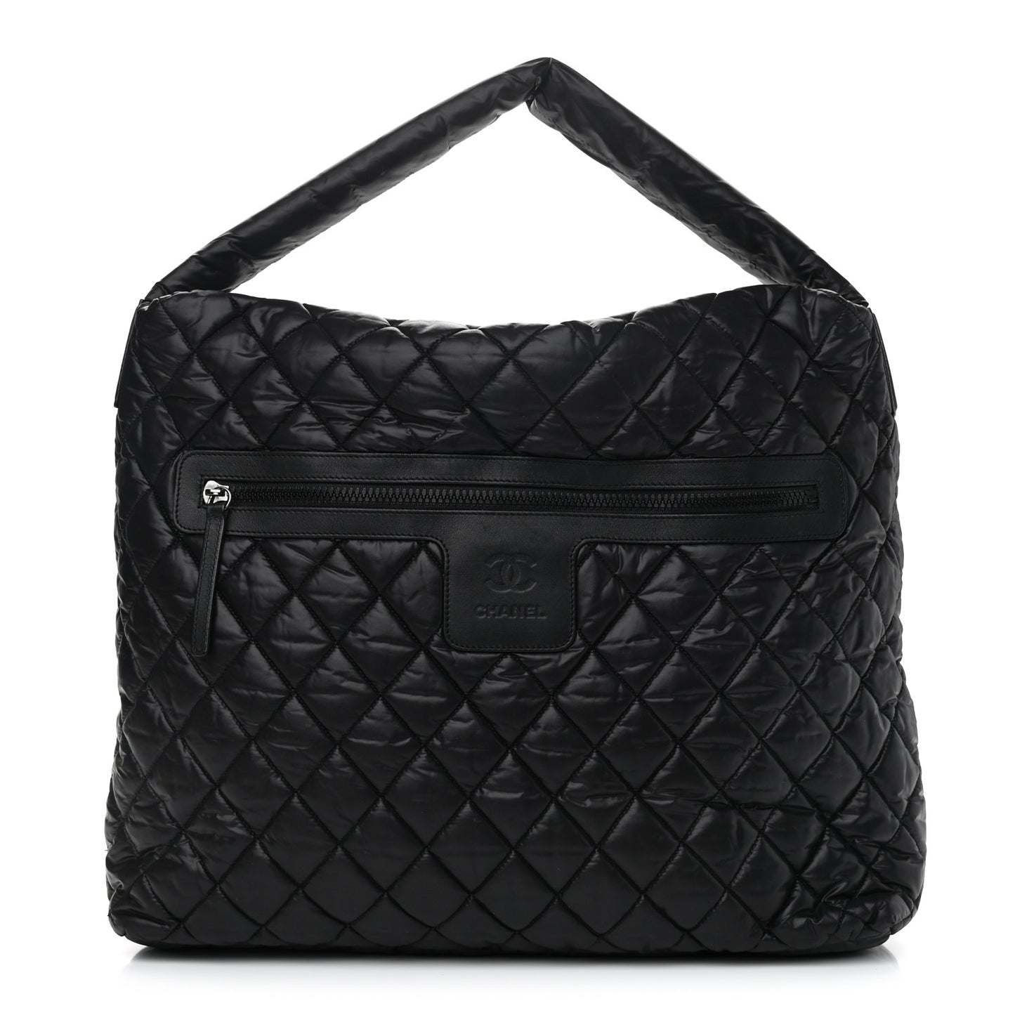 Nylon Quilted Coco Cocoon Hobo Black