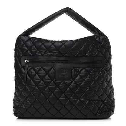 Chanel Nylon Quilted Coco Cocoon Hobo Black 1 of 12