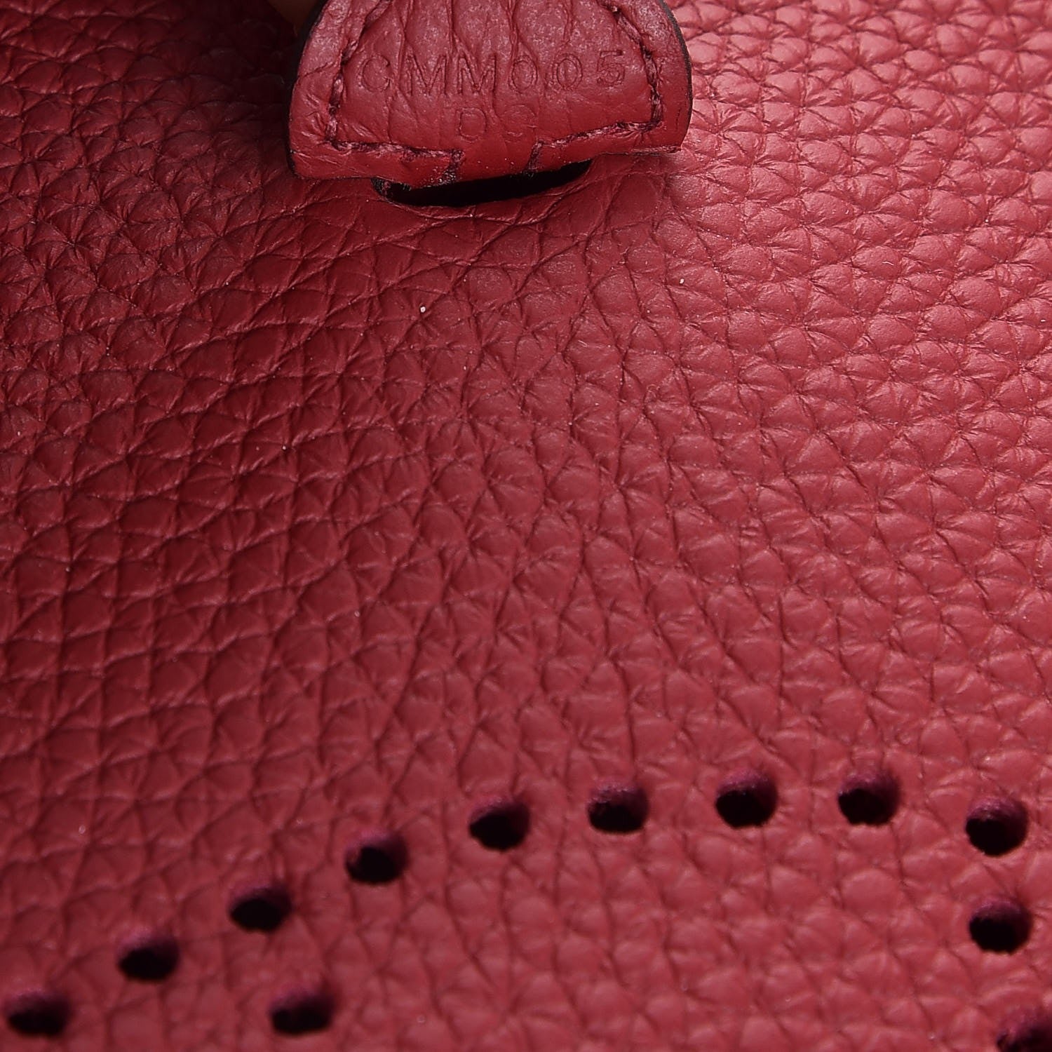 Hermes Taurillon Clemence Evelyne TPM Rouge Grenat 7 of 8
