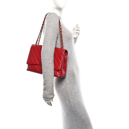 Chanel Caviar Quilted Maxi Single Flap Red 2 of 11