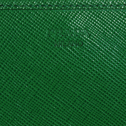 Prada Saffiano Metal Oro Chain Wallet Verde 8 of 10