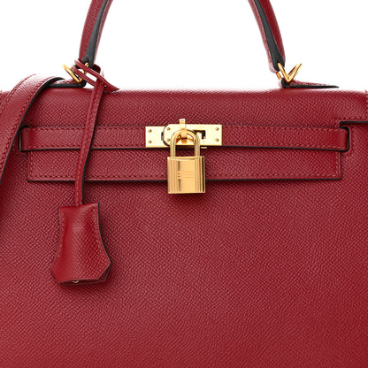 Hermes Epsom Kelly Sellier 25 Rouge Grenat 7 of 10