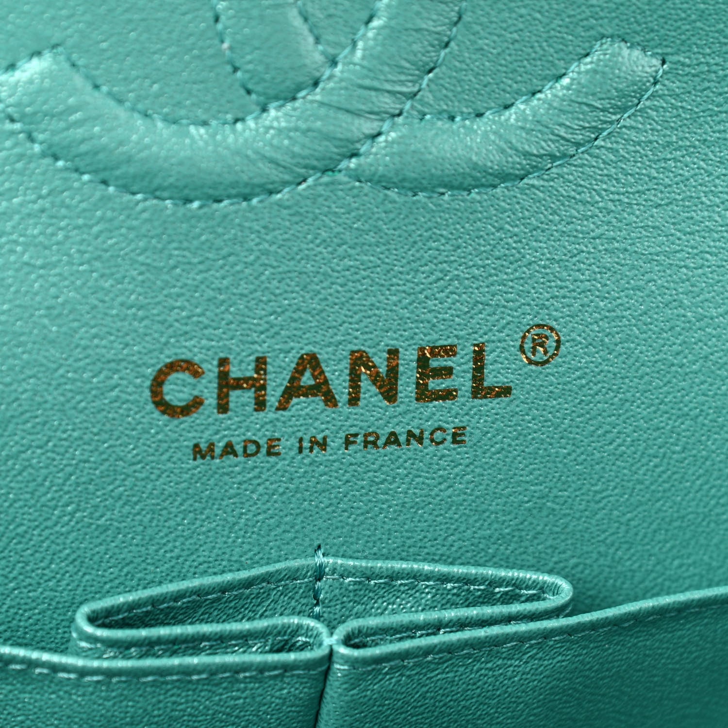 Chanel Iridescent Caviar Quilted Small Double Flap Green 6 of 11