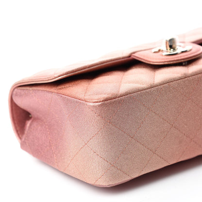 Chanel Metallic Lambskin Quilted Ombre Mini Rectangular Flap Pink 6 of 11