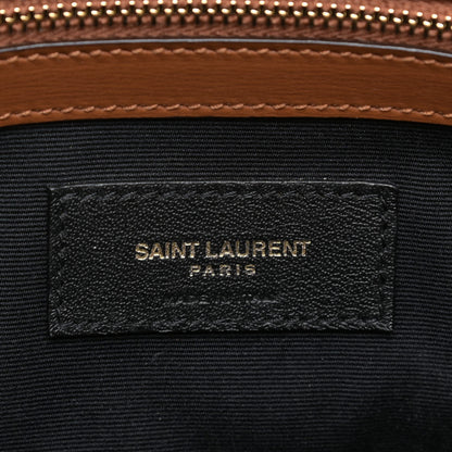 Saint Laurent Calfskin Small Manhattan Shopper Tote Brick Ebony Dark 8 of 11