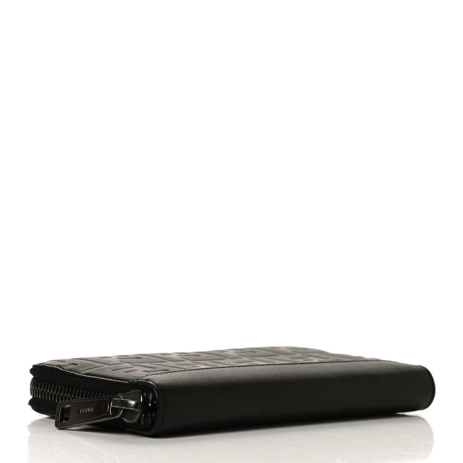 Fendi Vitello Grace FF 1974 Embossed Zip Around Wallet Black 4 of 12