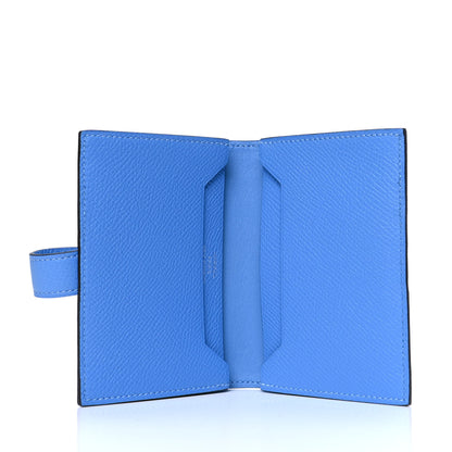 Hermes Epsom Bearn Card Holder Wallet Bleu Paradis 4 of 4